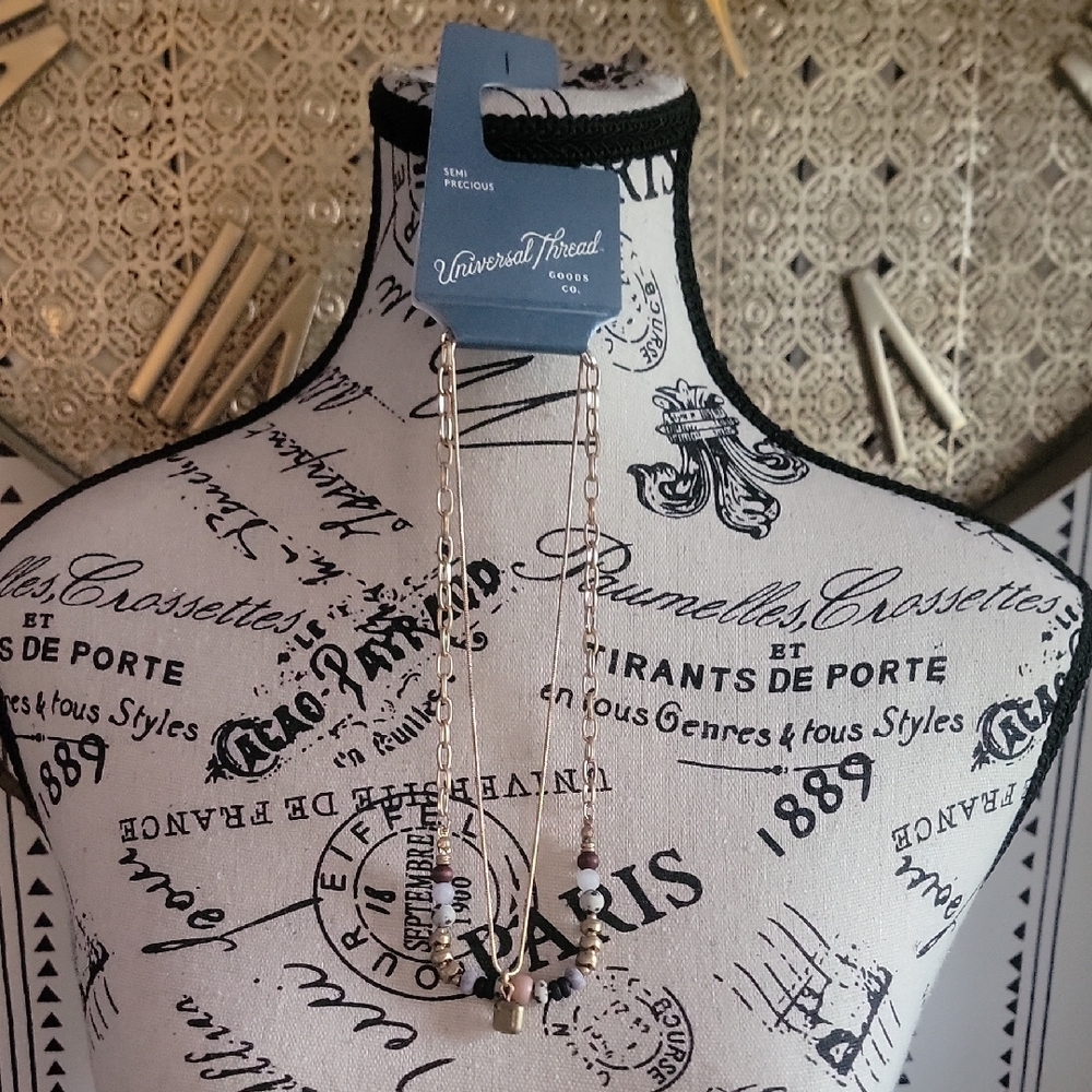 Universal Thread Gold and Black Necklace